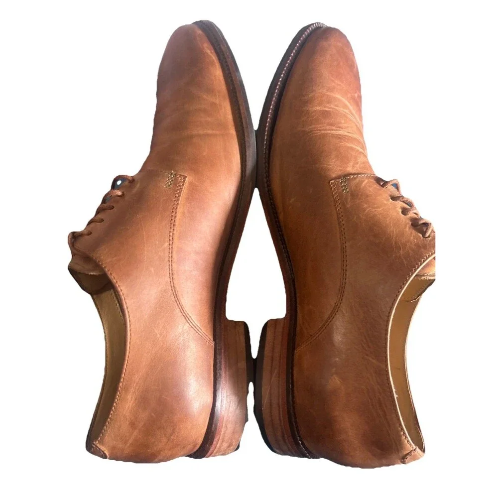 Cole Haan Mens 10.5M Williams Oxford Brown Leather  Lace Up Dress Shoe C14404